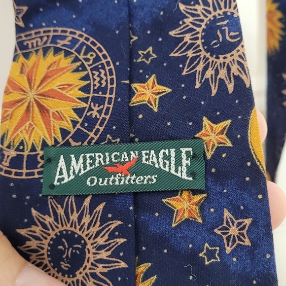 Mens Vintage 90s American Eagle Outfitters Celestial Tie - Picture 4 of 4